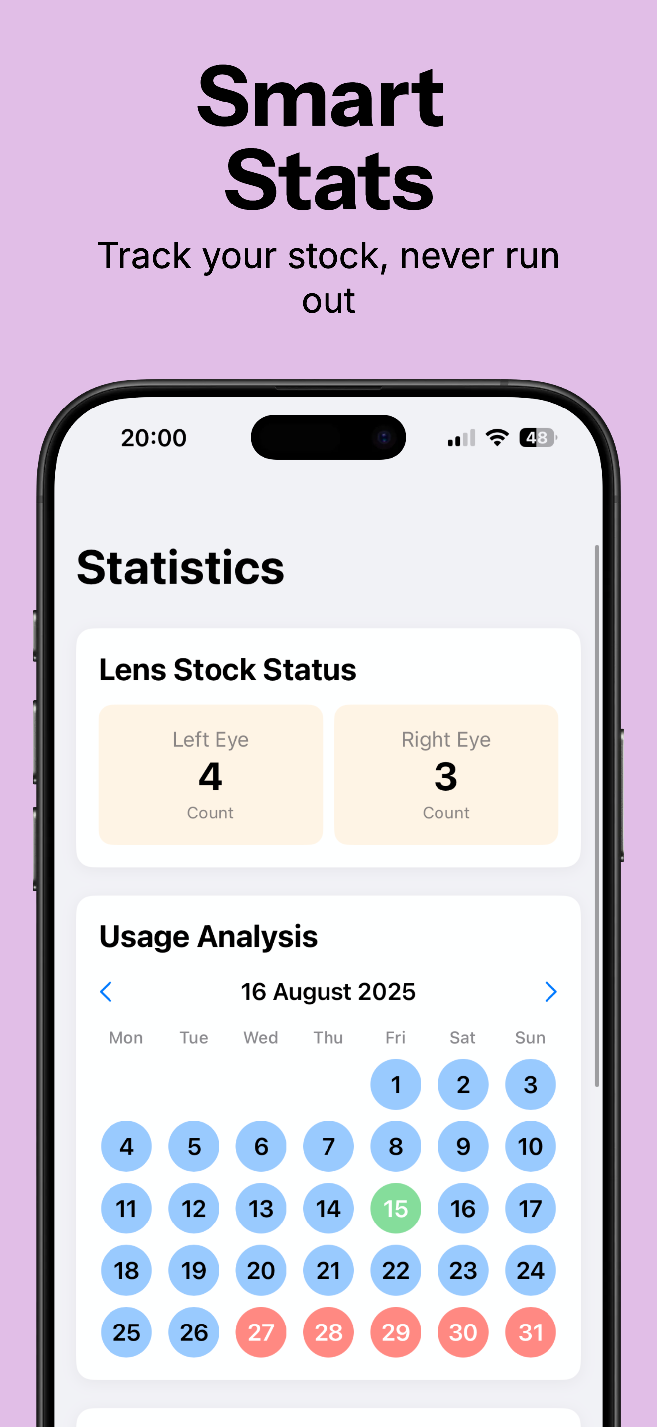 Lens Tracker widget